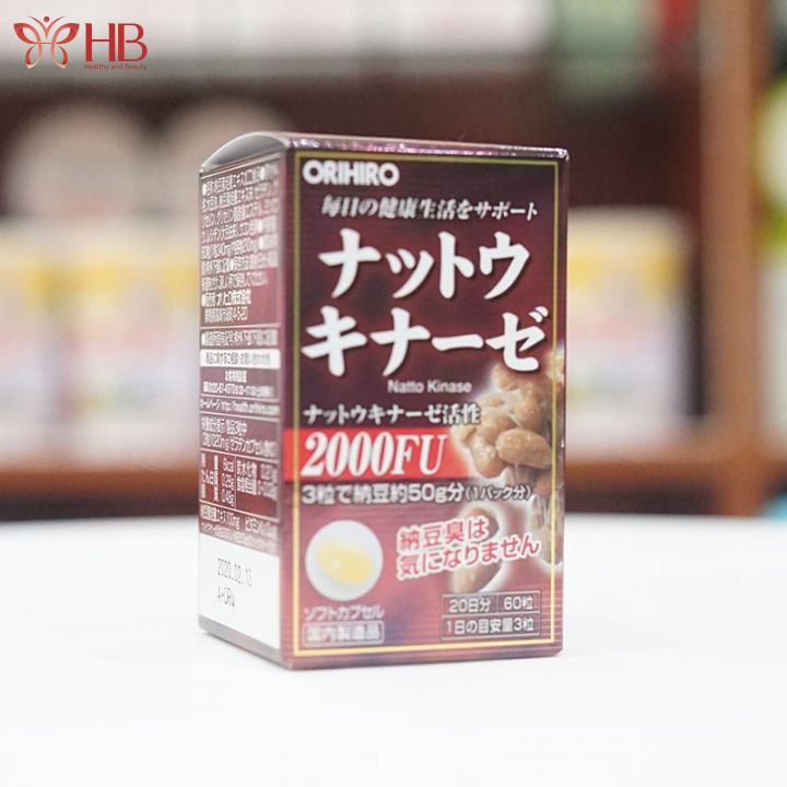 [Hàng Nội Địa Nhật] Viên uống ORIHIRO NattoKinase Capsule hỗ trợ điều trị tai biến, chống đột quỵ 60 viên/hộp