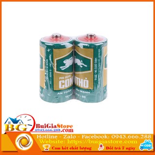 Pin R20S Con Thỏ - Pin đại 1,5V dùng cho đài, đèn pin