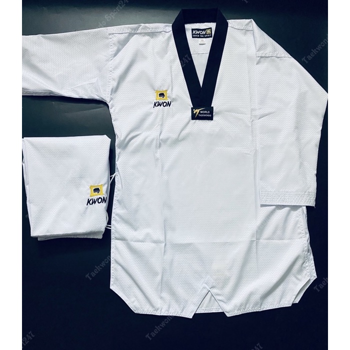 Võ phục thi đấu Taekwondo phiên bản tà dài Vải Kim Cương nhẹ mát