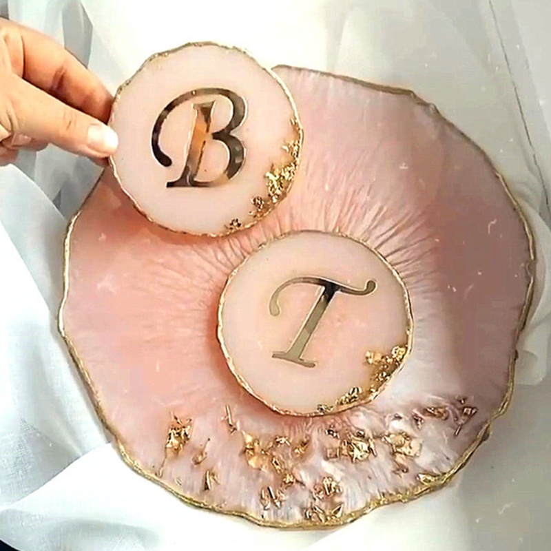 Miếng Dán Chữ Bằng Nhựa Resin Trang Trí Sổ Tay / Trang Sức Nghệ Thuật DIY