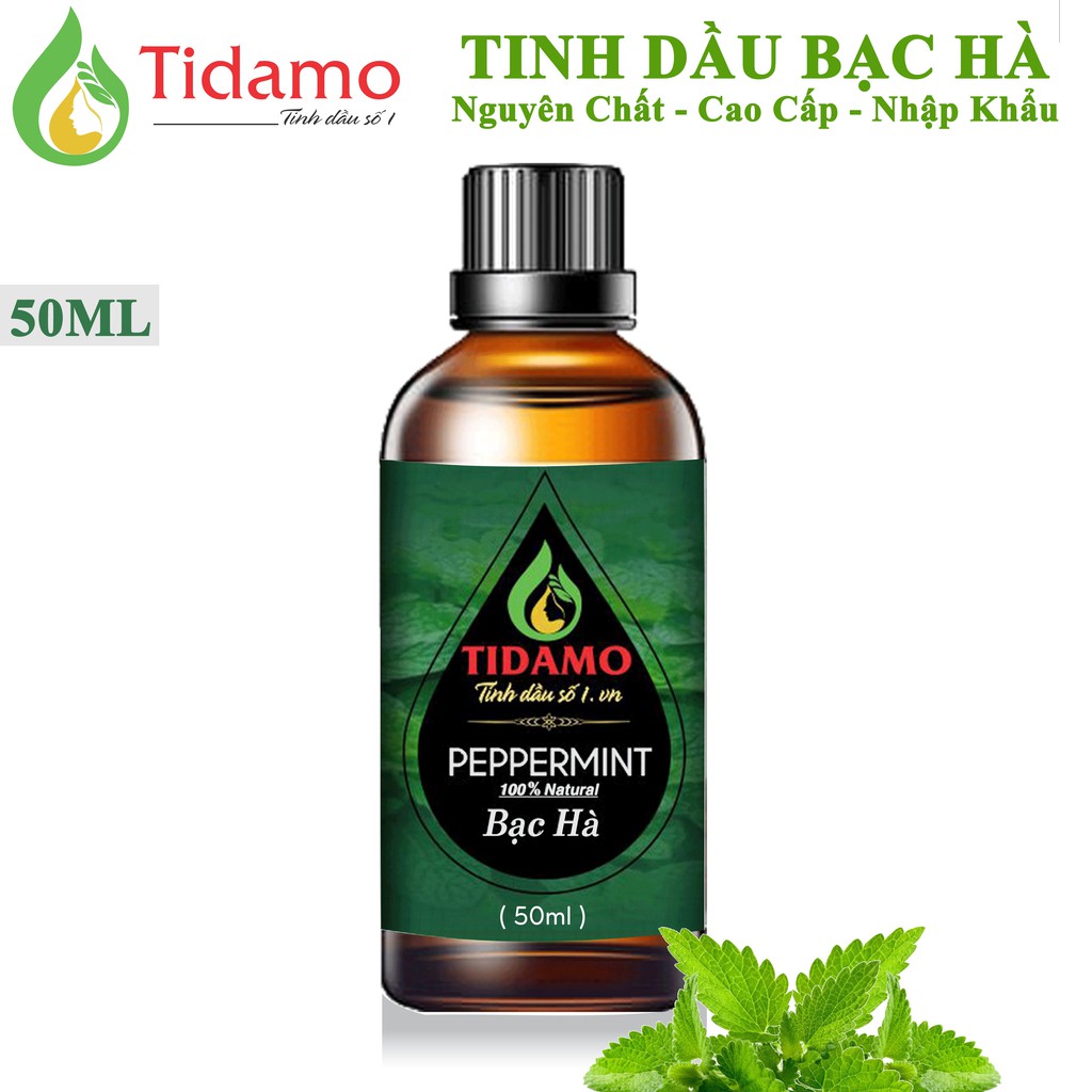 TINH DẦU BẠC HÀ 50ML Giúp Thư giản và Trị bệnh - Tinh Dầu Nguyên chất Nhập Khẩu USA