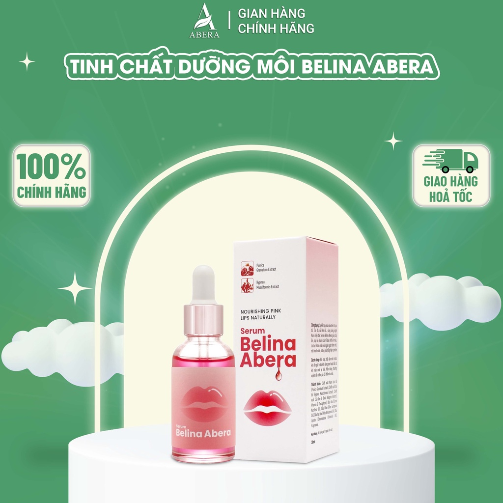 Serum Belina Abera khử thâm môi, làm hồng môi, giảm nứt nẻ môi, khô môi, môi căng mọng
