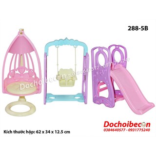 Công viên búp bê 288-5B + Kèm 3 búp bê
