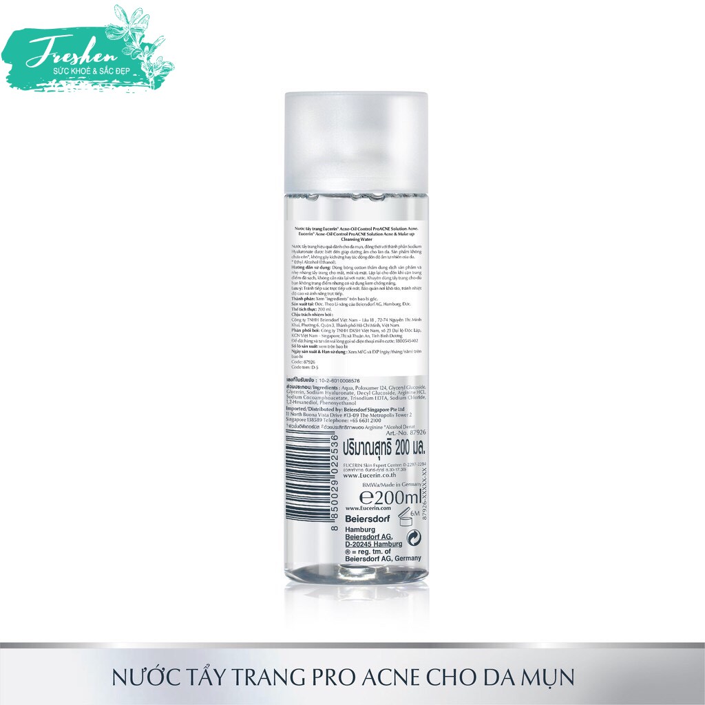 ✅ (CHÍNH HÃNG) Nước tẩy trang cho da mụn làm trắng da 200ml