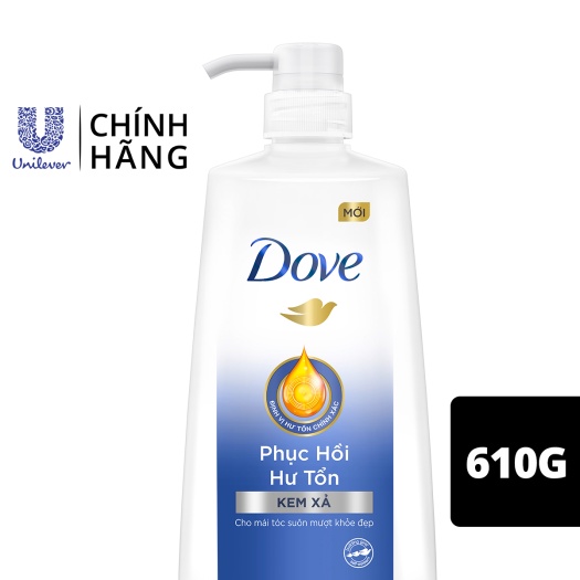 Kem xả phục hồi tóc Dove Phục Hồi Hư Tổn 610G