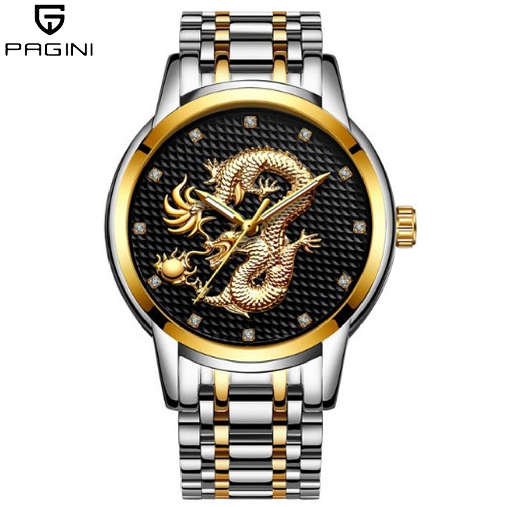 Đồng Hồ Nam PAGINI ITALIA DESIGN - Mặt Rồng 3D Cao Cấp