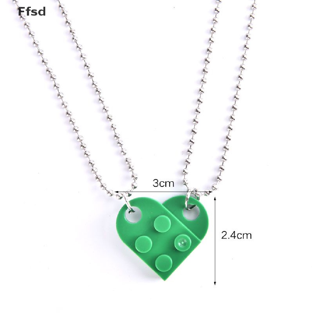 {Ffsd} Set 2 Vòng cổ Tình Bạn Mặt Viên Gạch Trái Tim Tình Bạn Dễ Thương Cho Nam Và Nữ