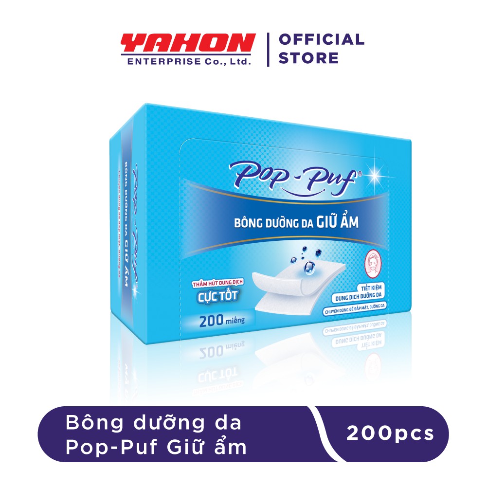 BỘ 5 BÔNG DƯỠNG DA GIỮ ẨM POP-PUF AIRLAID 200 MIẾNG