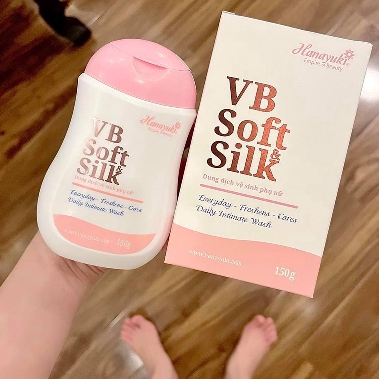 [Chính hãng] Dung dịch vệ sinh VB Soft Silk Hanayuki hồng 150g200