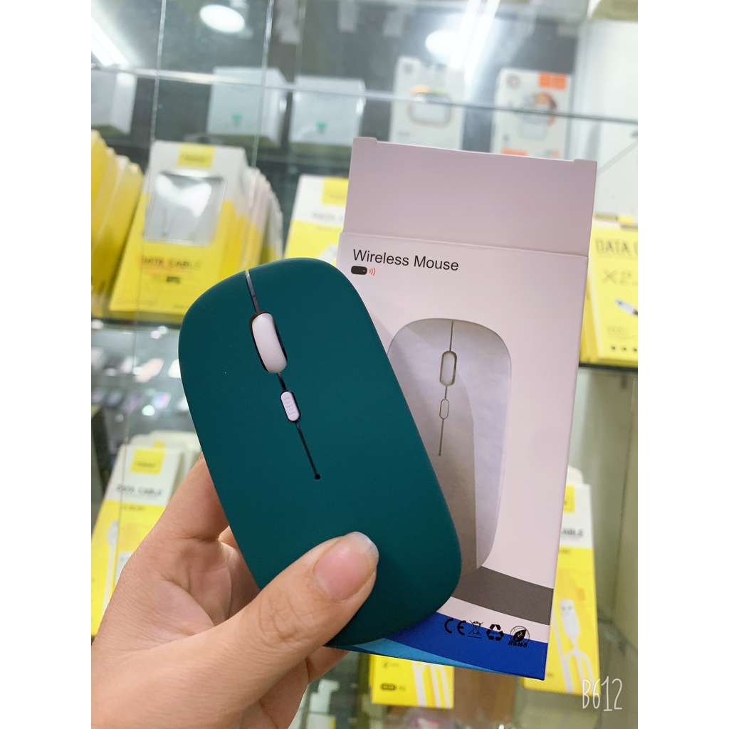 Chuột Không Dây Bluetooth 2.4Ghz Siêu Mỏng CuTe Không Tiếng Ồn.Chuột Máy Tính Bluetooth Không Tiếng Ồn