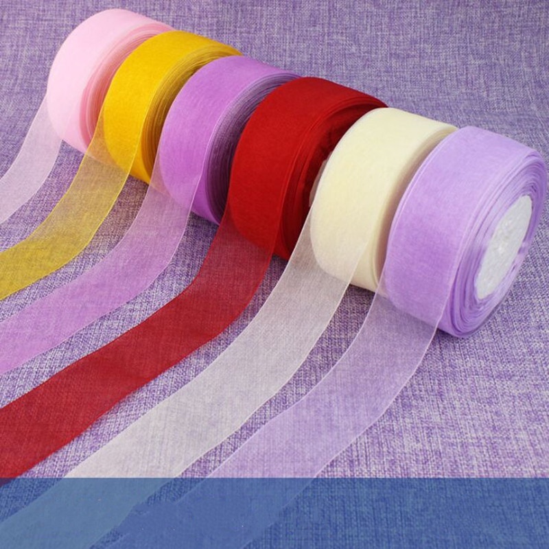 Cuộn Dây Ruy Băng Chiffon Nhiều Màu Sắc Kích Thước 45M 4cm 24 Phong Cách Dùng Để Gói Quà