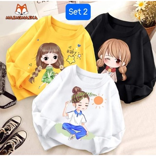 Set áo bé gái thu đông