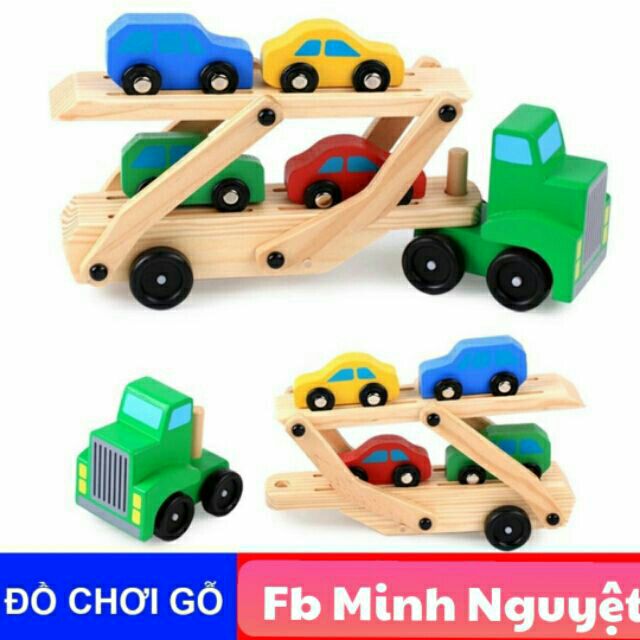 Xe Tải Gỗ Gara 2 Tầng Cho Bé