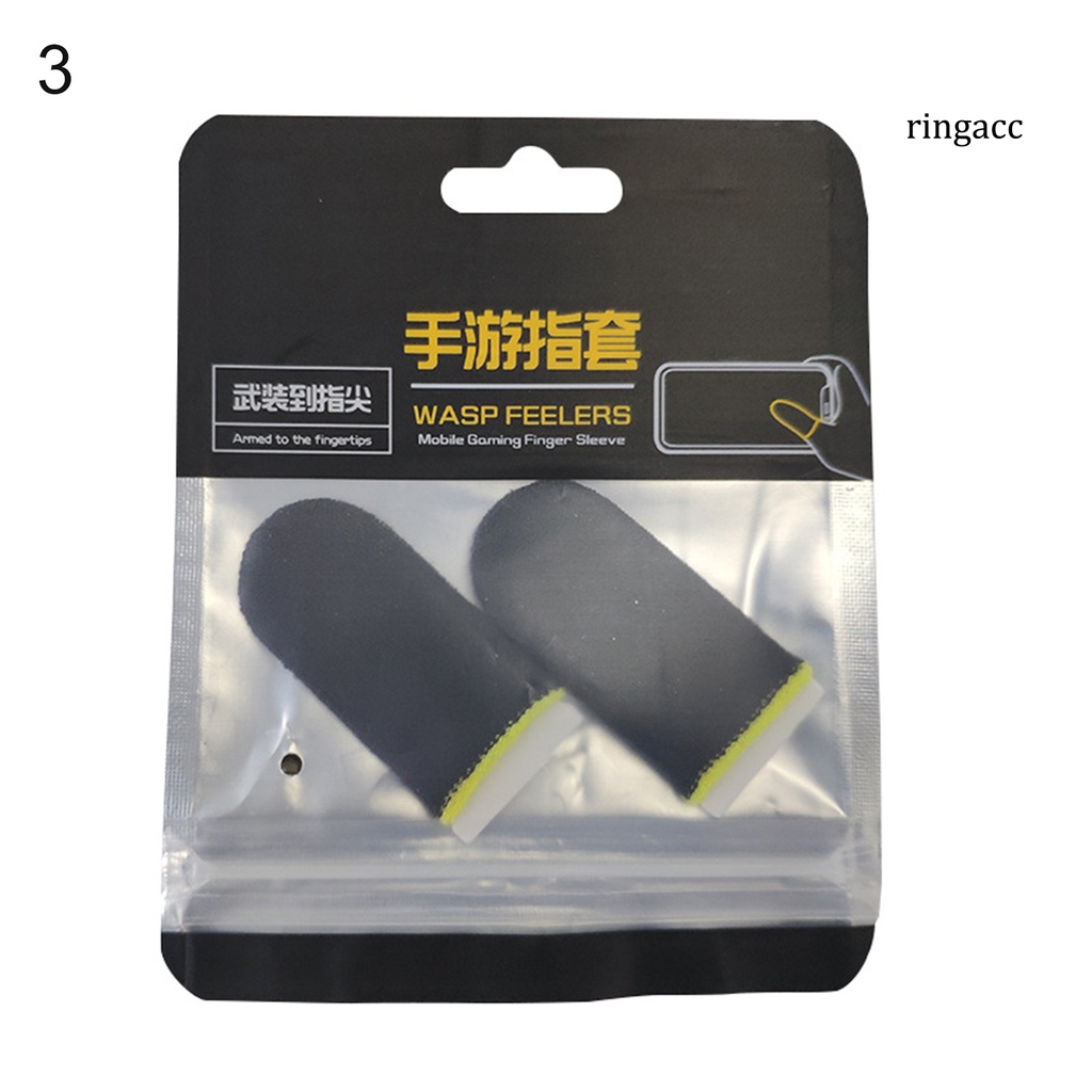 1 Cặp Bao Ngón Tay Chơi Game Điện Thoại Chống Trầy Bằng Sợi Nylon