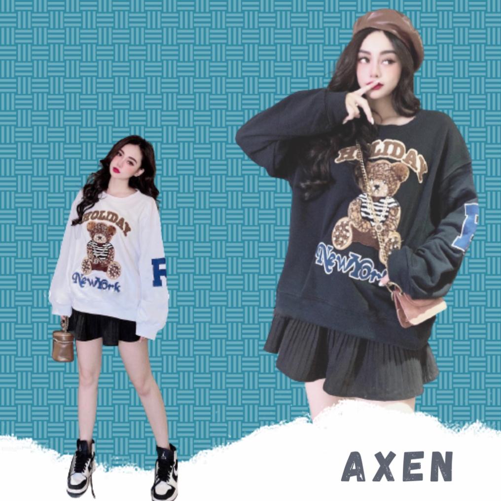 A11 CAO CẤP Áo sweater tay phồng, chất áo nỉ dày dặn Holliday Bear (A11) OR | BigBuy360 - bigbuy360.vn