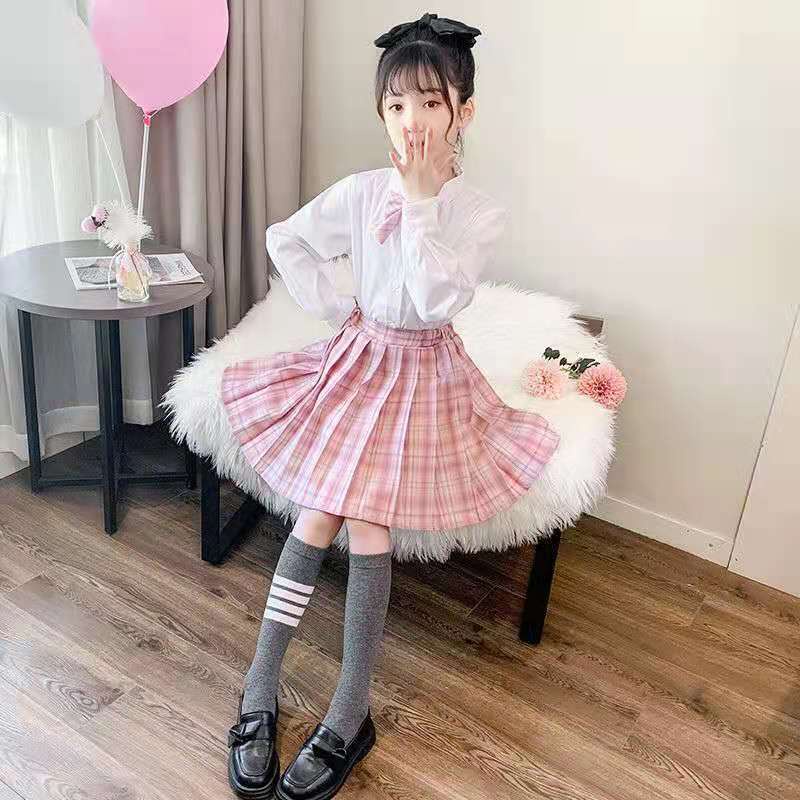 Bộ Đồng Phục Học Sinh Nhật Bản Ba Mảnh Kẻ Sọc Caro Phong Cách Mới 2021jk