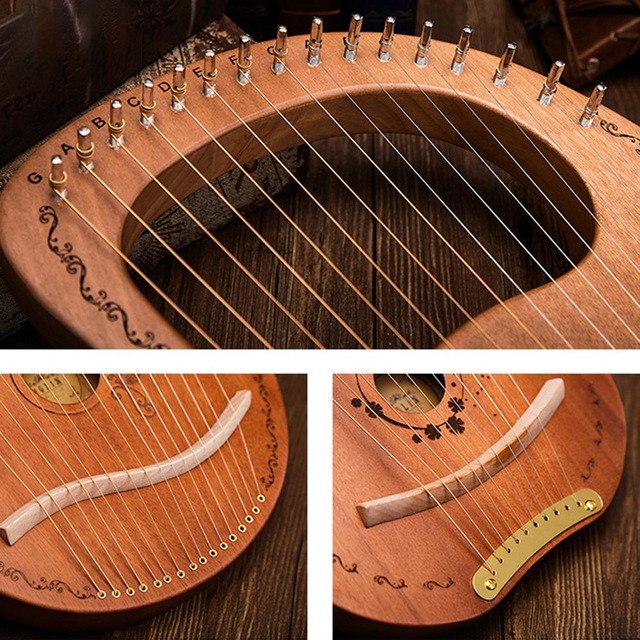 Đàn hạc Lyre Harp Molin tặng phụ kiện LOẠI 16 DÂY  IM000160-MOLIN Hàng chính hãng