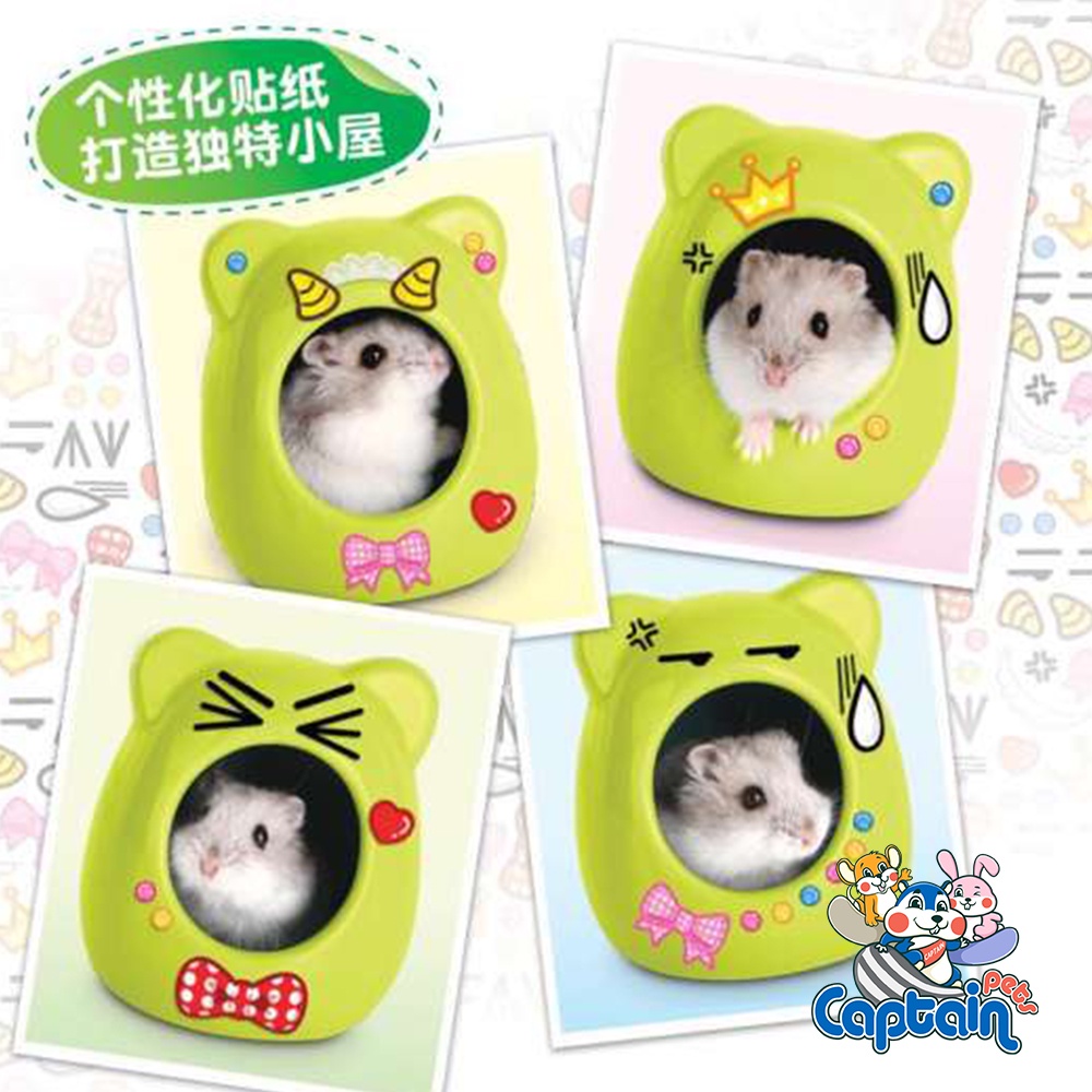 OIC Nhà ngủ bằng sứ hình mèo lớn cho Hamster