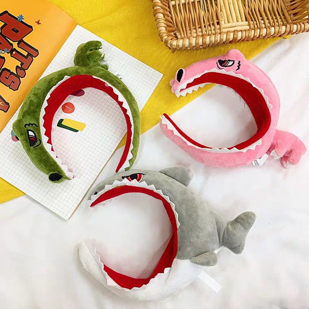 Băng Đô Nhung Hình Cá Mập Hoạt Hình Dễ Thương