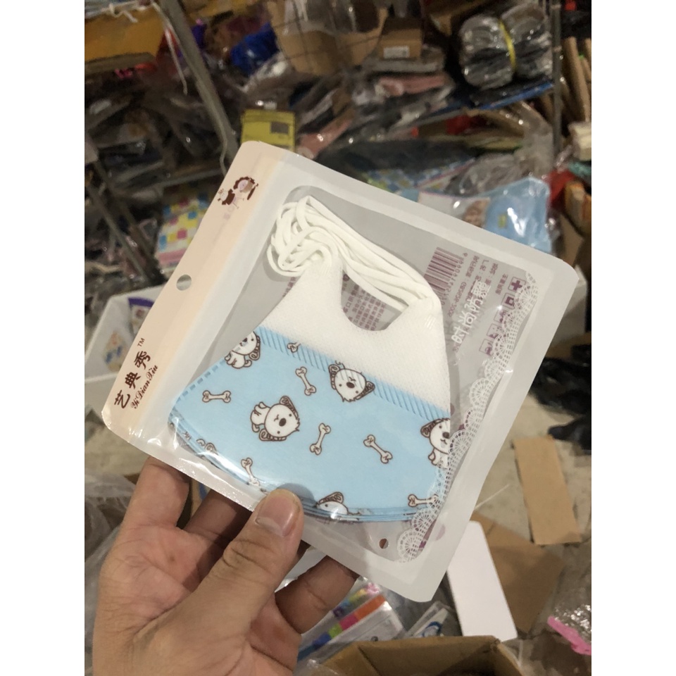 Set 5 Khẩu Trang Cho Bé Mềm Thoáng Kháng Khuẩn An Toàn Cho Bé