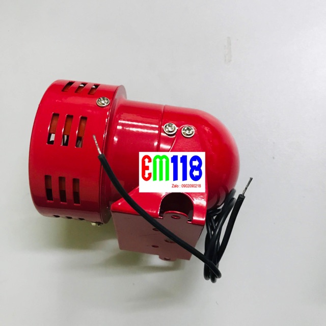 Còi hụ xé gió MS-190 12V - 24V - 220V -Mini motor siren - báo động báo cháy