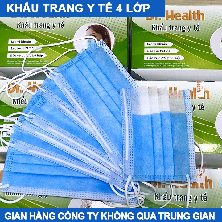 Khẩu Trang Y Tế Dr. Health 4 Lớp - An Toàn - Đầy Đủ Giấy Tờ