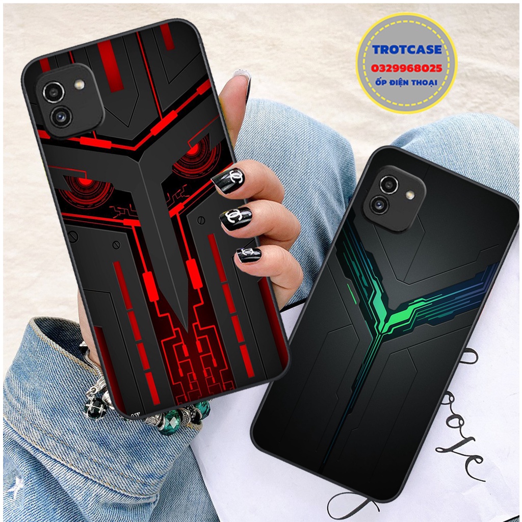 Ốp lưng điện thoại Samsung A03 / Samsung A03 Core - in hình vân điện quang xanh , vàng và đỏ mận siêu đẹp