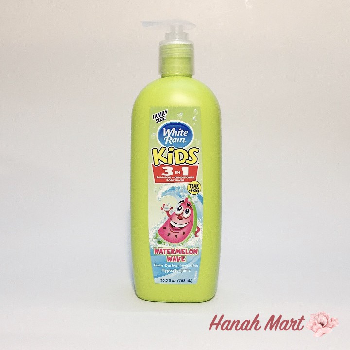 Sữa tắm trẻ em White Rain Kids 3in1 783ml của Mỹ