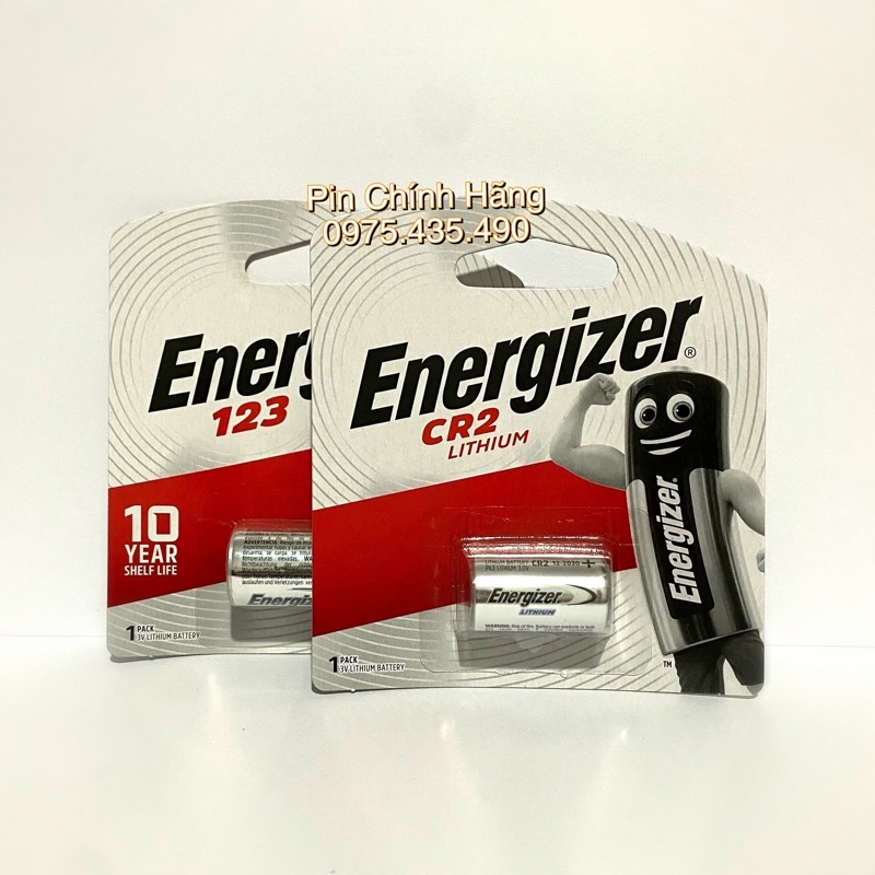 Pin CR2 / CR123 Energizer 3V Lithium Battery Chính Hãng Vỉ 1 Viên