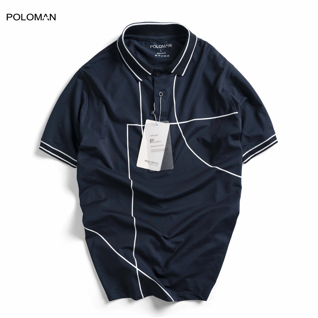 Áo thun Polo nam POMAN in họa tiết chất vải Cotton cá sấu xuất xịn, chuẩn form, trẻ trung-năng động P28 - POLOMAN