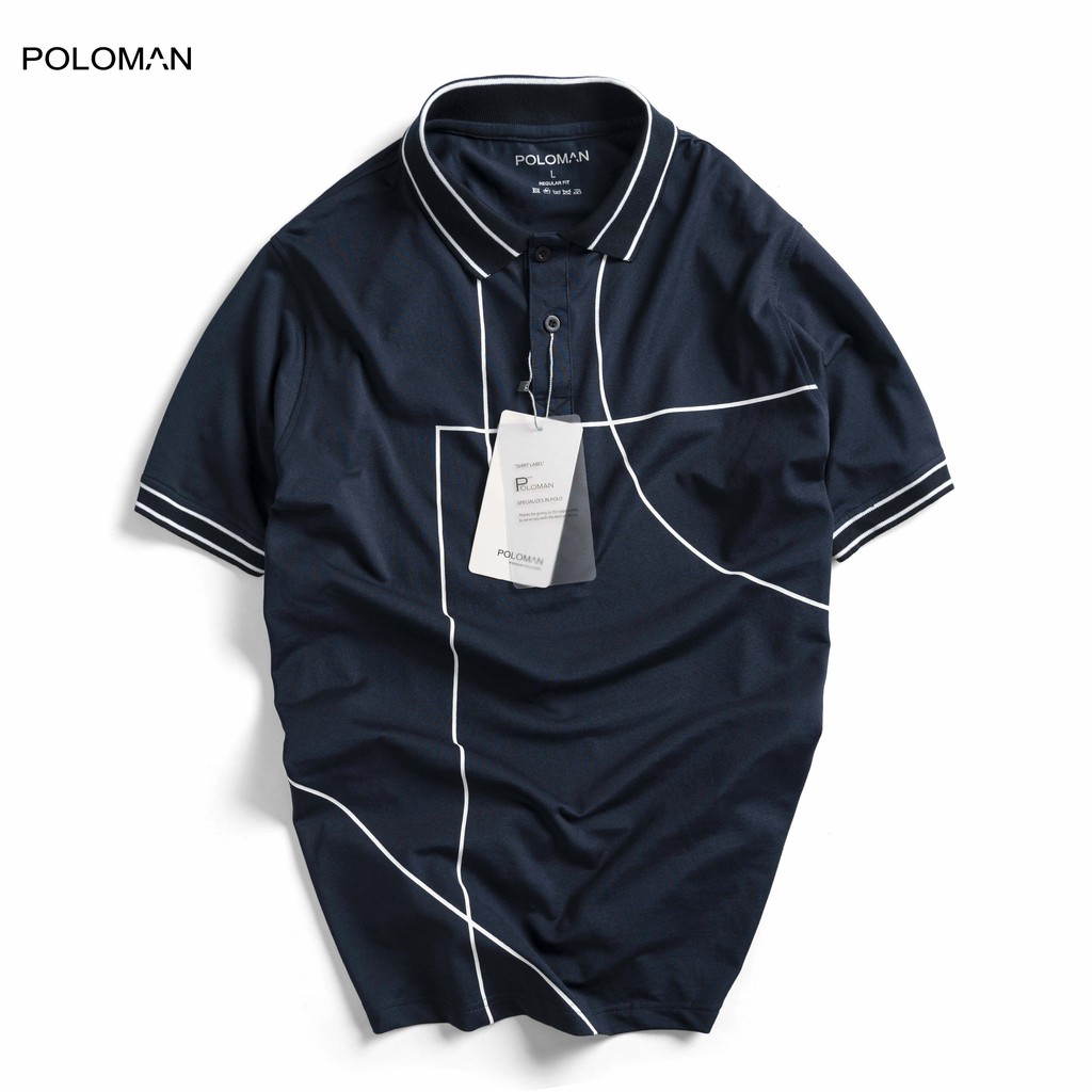 Áo thun Polo nam POMAN in họa tiết chất vải Cotton cá sấu xuất xịn, chuẩn form, trẻ trung-năng động P28 - POLOMAN | BigBuy360 - bigbuy360.vn