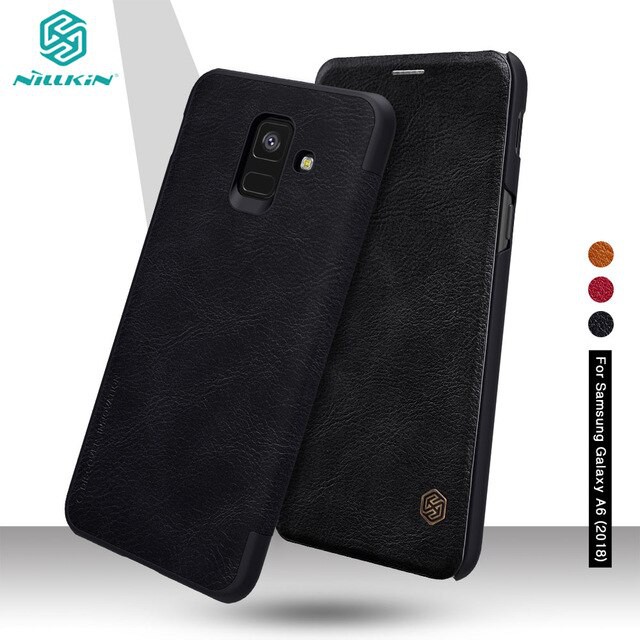 Bao da Cao cấp Nillkin QIN cho Samsung Galaxy A6 Plus