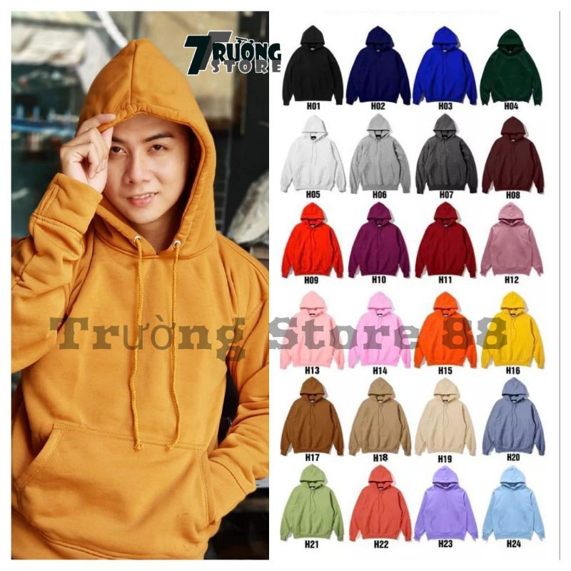 Áo Hoodie Unisex nỉ bông ❤ FREESHIP ❤ Áo khoác nỉ chui đầu 2 lớp dày dặn chất lượng ( M13-24) | BigBuy360 - bigbuy360.vn