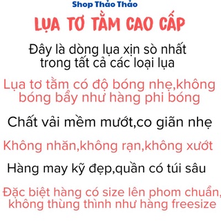 Đồ Bộ Pijama Lửng Lụa Tơ Cao Cấp🎀Hàng Có Size