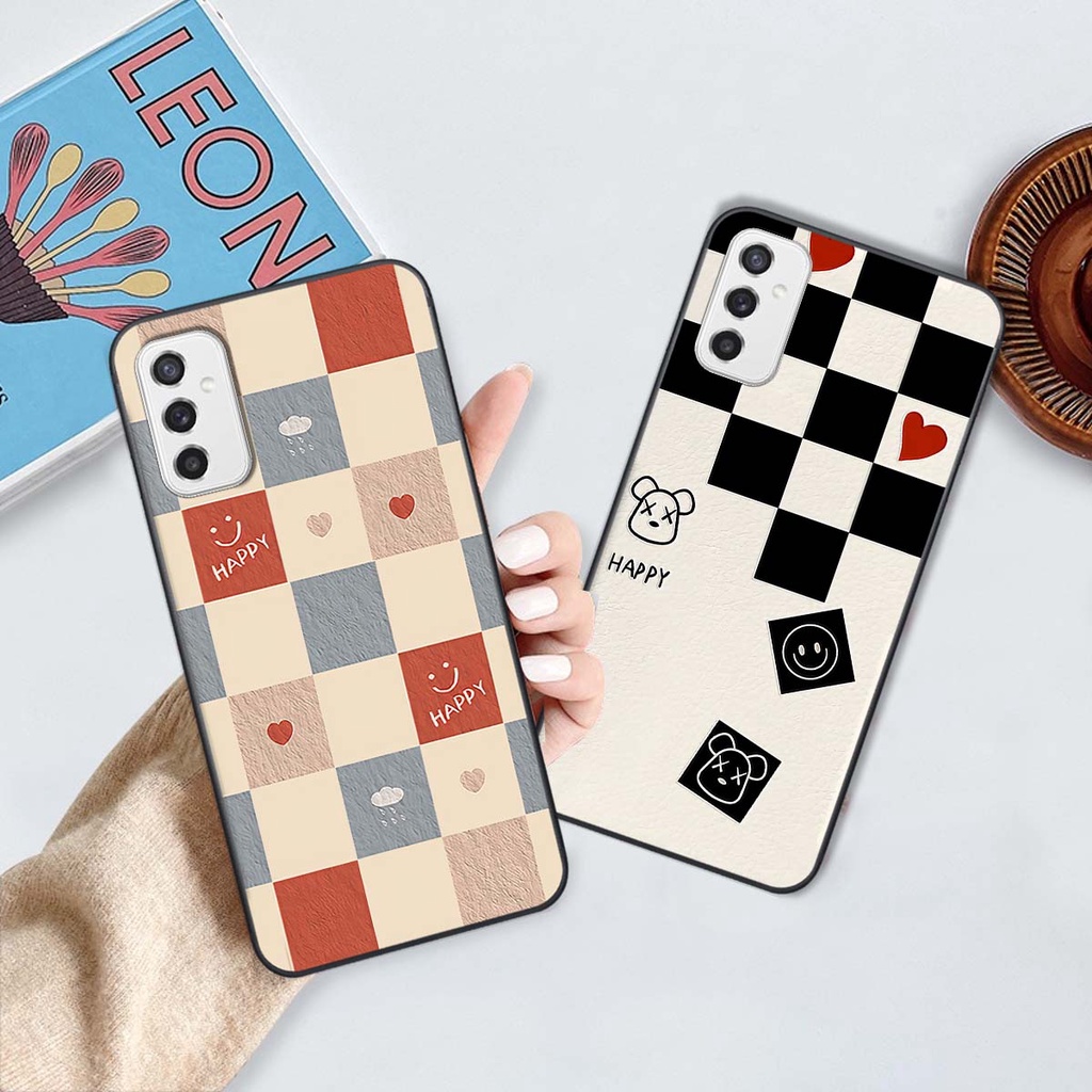 Ốp Samsung M52 5G caro trái tim cá tính, thời trang siêu đẹp, siêu phong cách