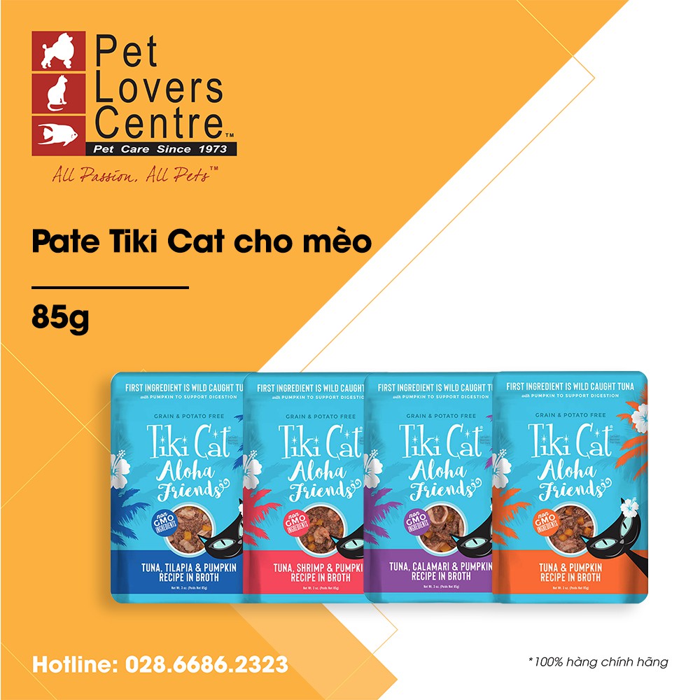 [85g] Pate cho mèo TIKI CAT POUCH ALOHA FRIENDS