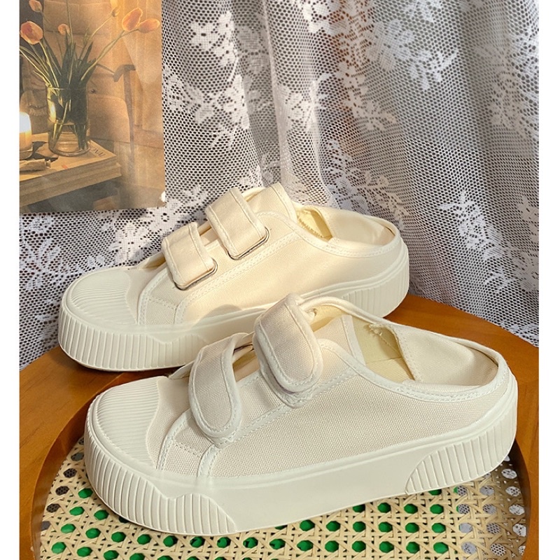 Giày canvas đế dày quai dán phong cách hàn quốc hàng quảng châu ulzzang loại 1 .