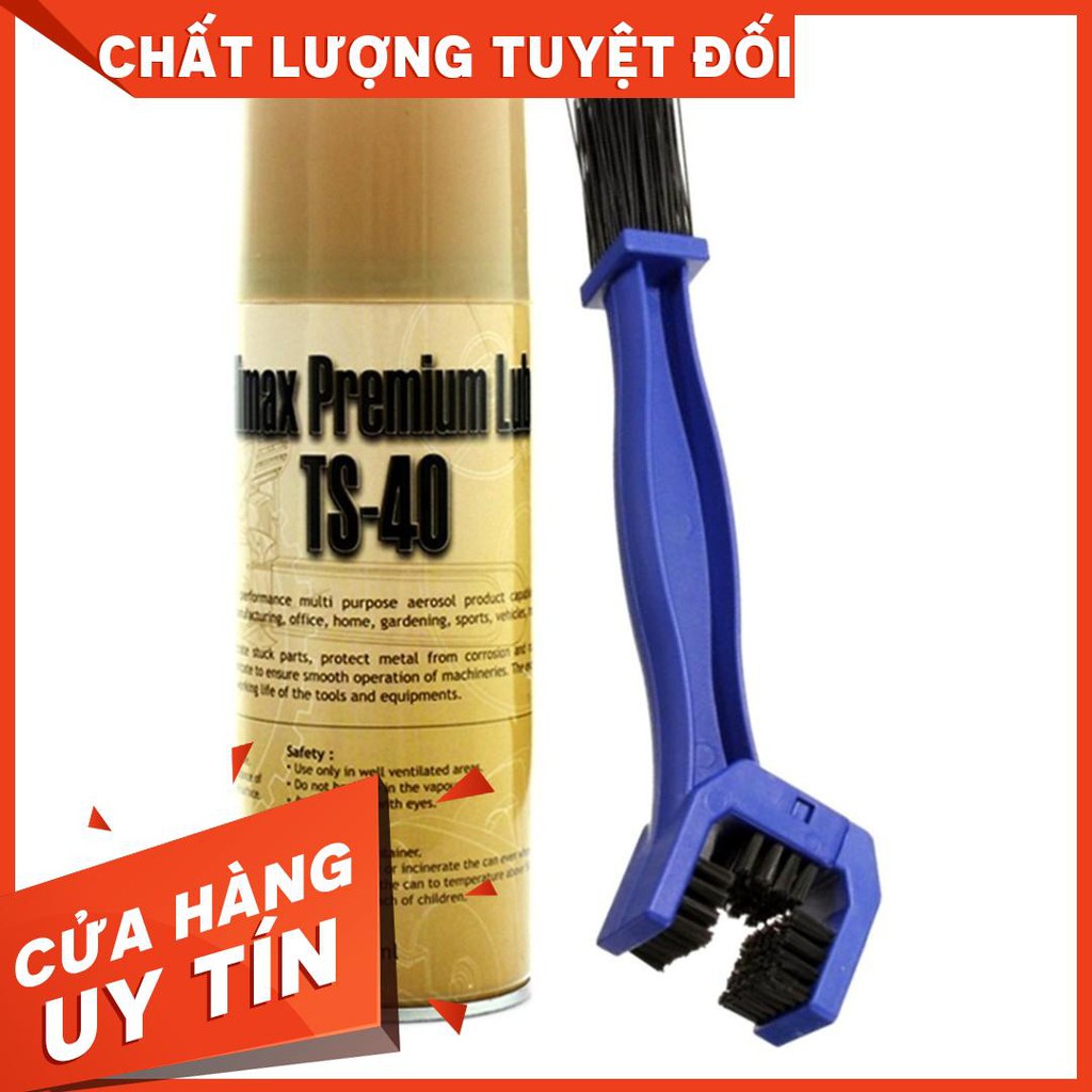 Combo Chai Xịt Vệ Sinh Sên Himax Premium Lub TS-40 (450ml) Và Bàn Chải Vệ Sinh Sên