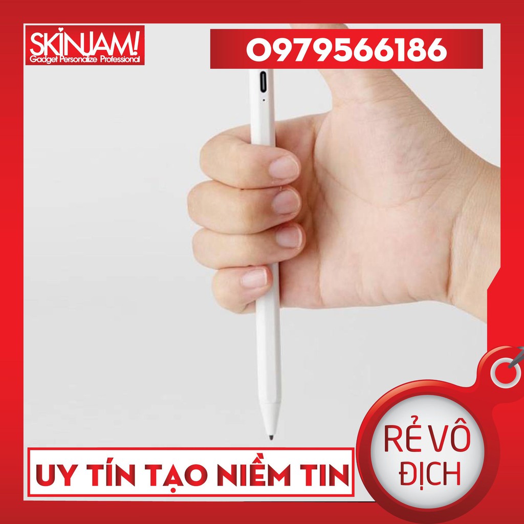 Bút Cảm Ứng WiWu Pencil Pro Cho iP Viết Vẽ Nghiêng Hơn 60 Độ, Chống Tì Tay, Hít Vào Ip Hàng Chính Hãng Wiwu