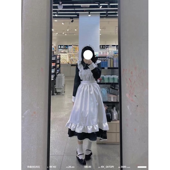 Maid váy đen và tạp dề RIKU, Maid hầu gái Riku, dành cho cả nam và nữ. hàng có sẵn, set hầu gái, nhân viên phục vụ.