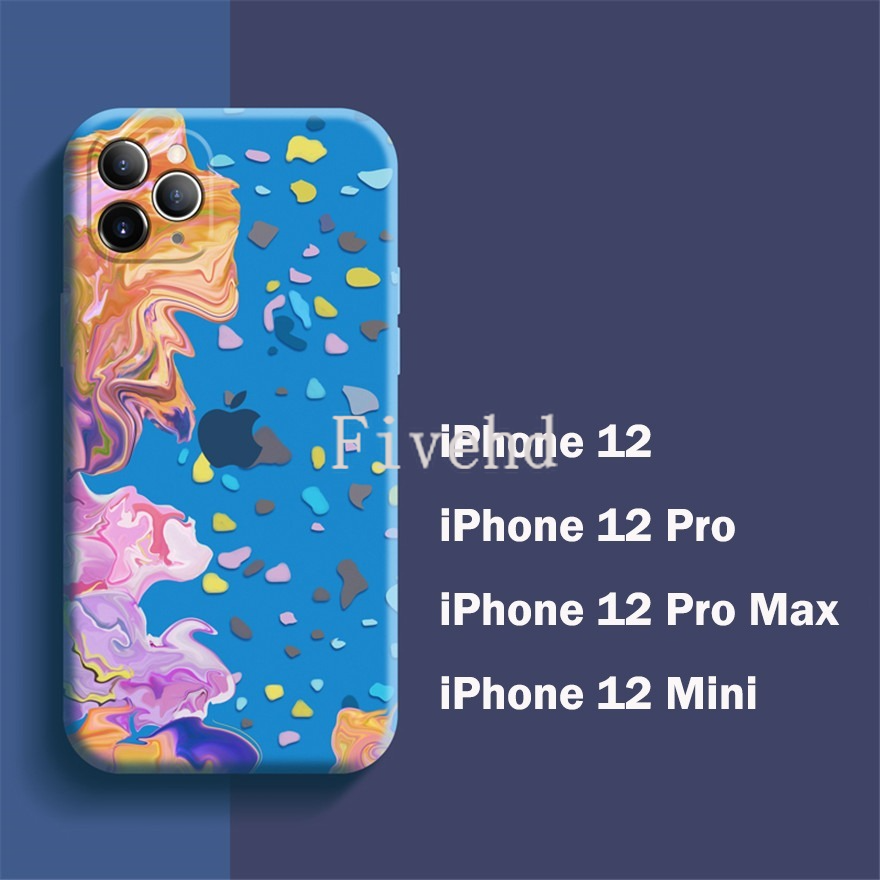 Ốp Điện Thoại Silicon Dẻo Màu Nước / Xanh Dương Cho Iphone 12 11 Pro Max 12 Mini Se2020 X Xr Xs Max 8 7 6 6s Plus