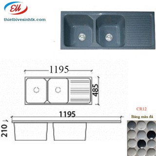 Chậu rửa chén bằng Đá nhân tạo CR12