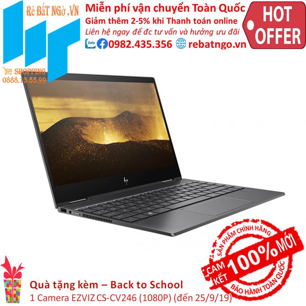 Laptop HP ENVY X360 13-ar0072au 6ZF34PA 13 inch FHD_R7-3700U_8GB_256GB SSD_Radeon Vega 10_Win10_1.3 kg