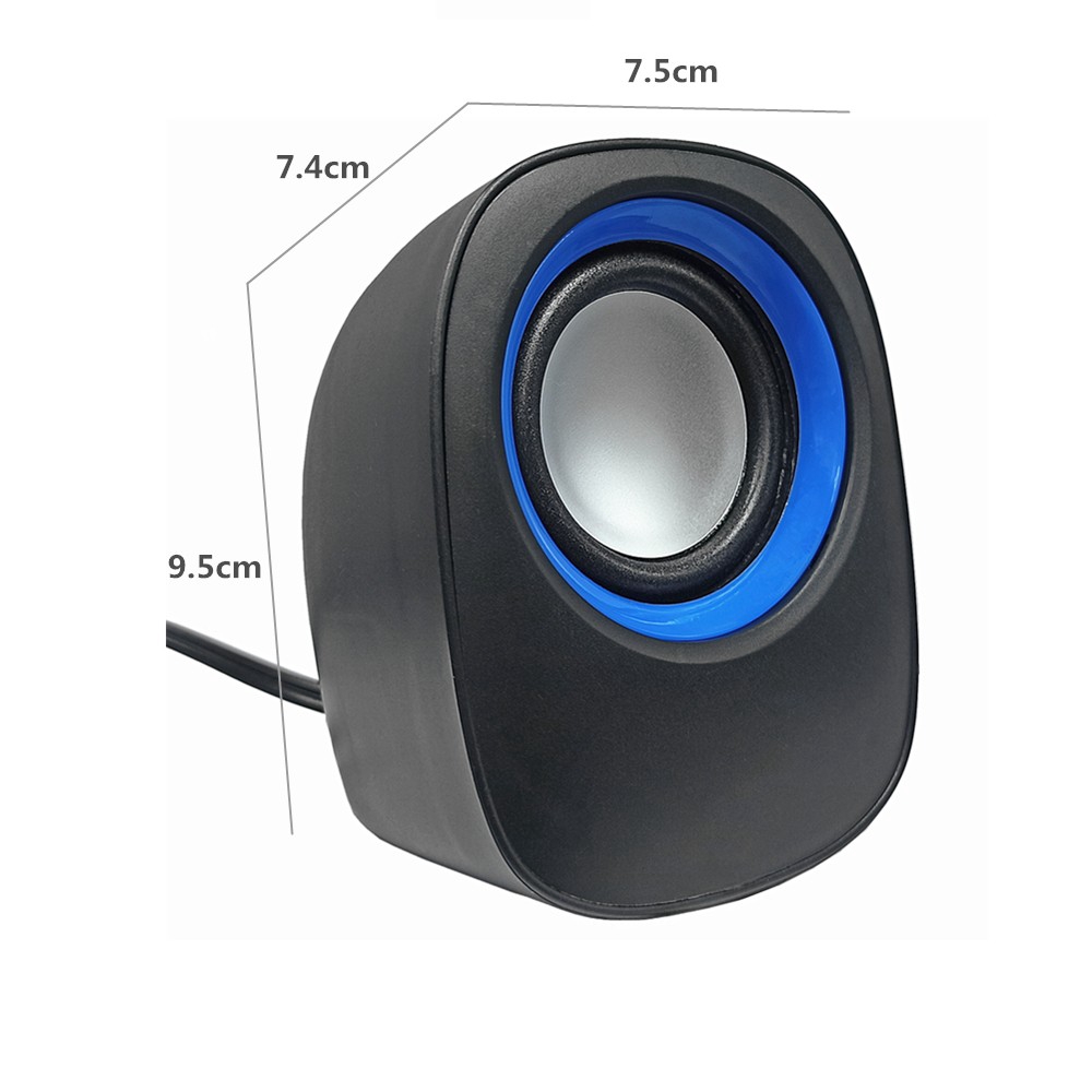 Computer Speaker Wired Mini Desktop Music Speaker with 3.5mm Jack for Laptop MP3 Smartphones