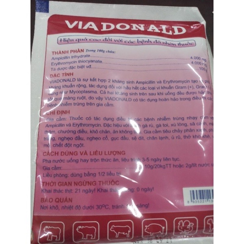 VIA DONALD GÓI 100G GÀ RÙ, GÀ TOI