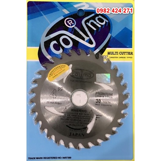 Lưỡi cắt gỗ, nhôm COVINA 105mm, 30 răng