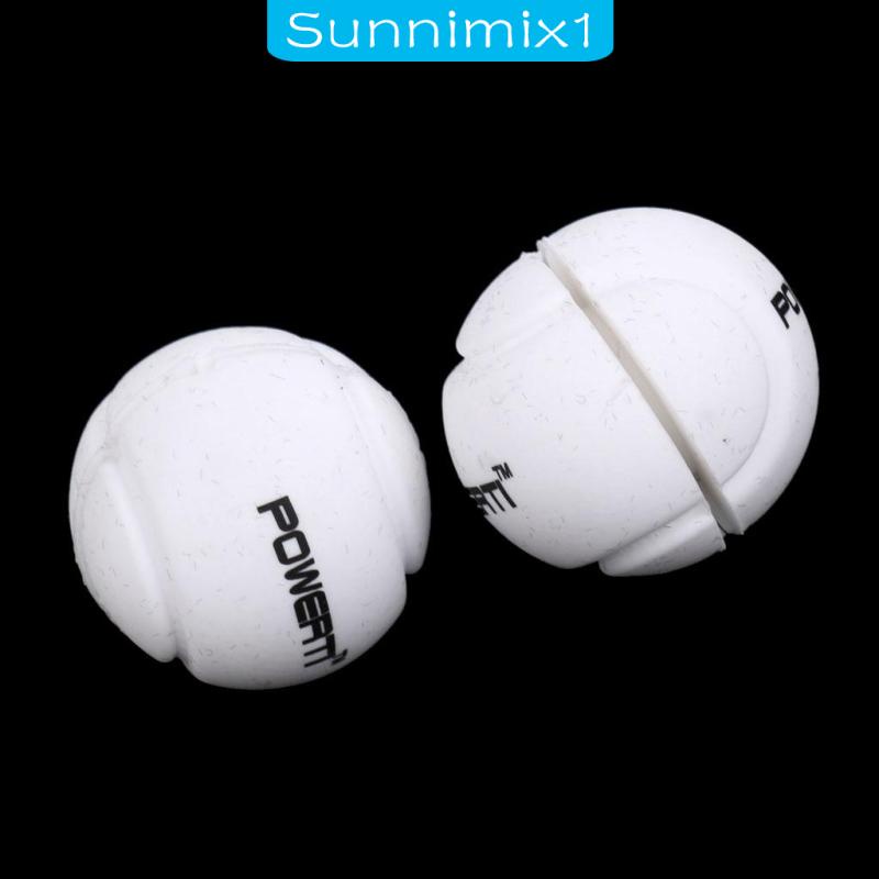 Set 2 Phụ Kiện Giảm Xóc Cho Vợt Tennis Hình Quả Bóng Màu Vàng