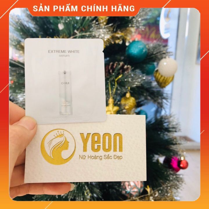 Gói tinh chất Ohui dưỡng trắng da mờ sạm nám và chống lão hóa - Serum Ohui Extreme White Snow vitamin 1ml