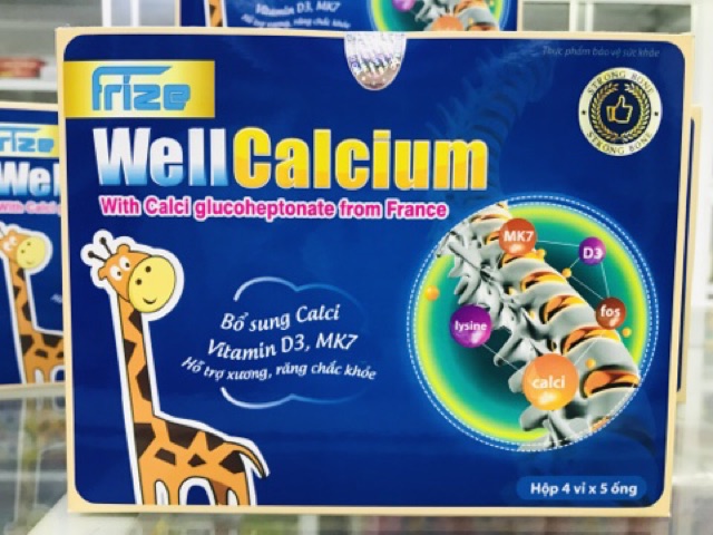 ✅ ( Bác sĩ khuyên dùng ) Bổ sung calci cho trẻ Wellcalcium hộp 20 ống