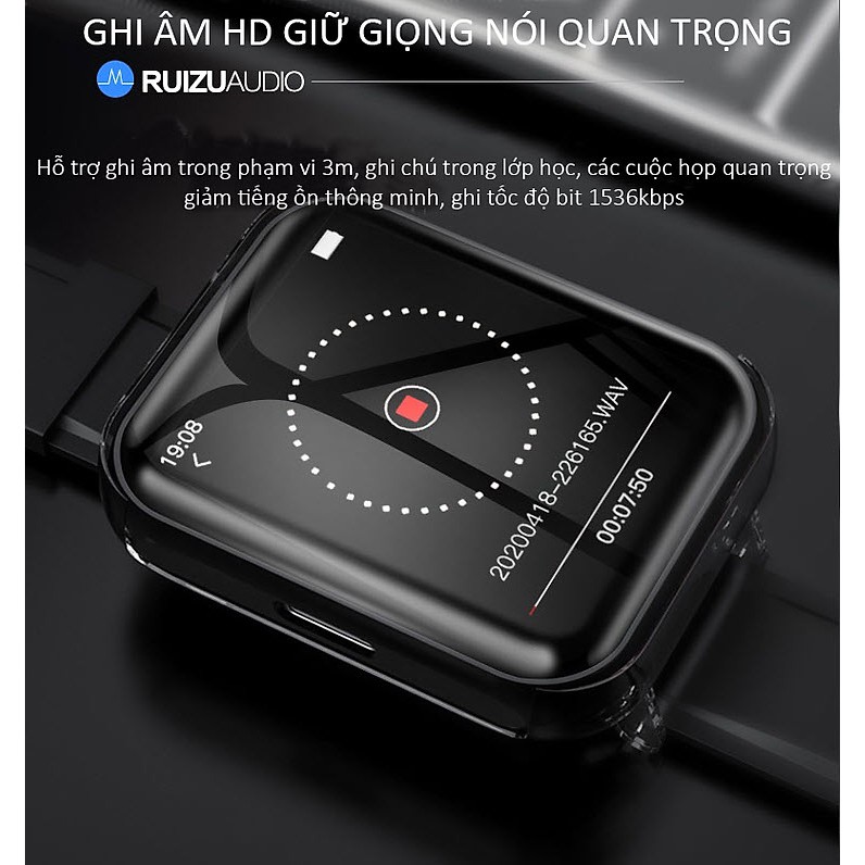 (Quà tặng 99k) Máy nghe nhạc Ruizu M8 kiểu dáng độc đáo mới lạ giống như một chiếc Smartwatch - Hàng Chính Hãng